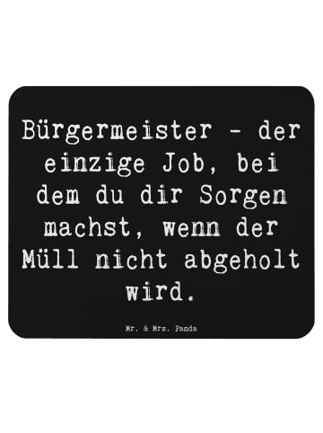 Mr. & Mrs. Panda Mauspad Laptop Spruch Bürgermeister Job mit Spruch in Schwarz