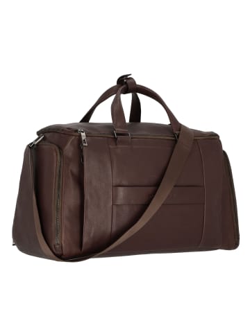 Piquadro Carl Reisetasche Leder 51 cm Laptopfach in dark brown