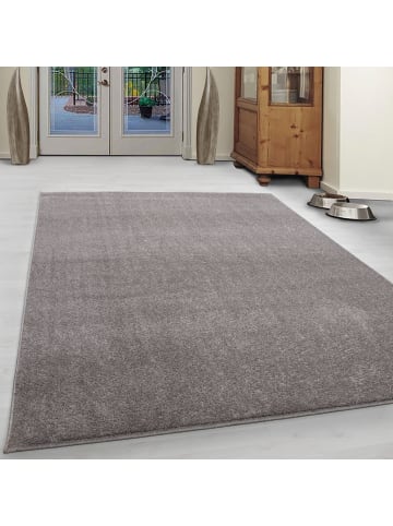 KADIMA DESIGN Teppich Kurzflor Uni Polypropylen Wohnzimmer in Beige