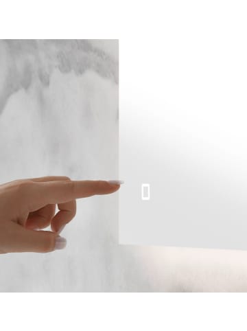 Furn.Design Badspiegel mit LED Beleuchtung und Touchschalter 80 cm