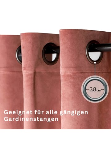 Tom Tailor TT Ösenvorhang VelvetSignature 140 x 250 cm in Rose