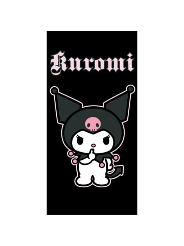 COFI 1453 Hello Kitty Kuromi Strandtuch 70 × 140 cm für Strand und Schwimmbad in Schwarz