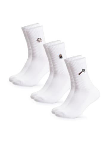 Occulto 3er Pack Motiv Tennissocken Robin in Kaffee