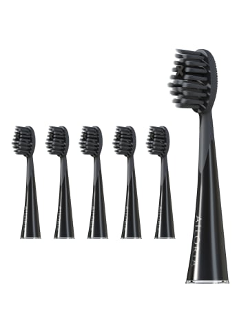 Ailoria SHINE BRIGHT Charcoal Ersatzbürstenköpfe 6er Set in schwarz