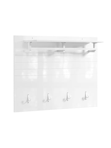 SoBuy Wandgarderobe in Reinweiß - (W) 20 x (H) 70 x (L) 100 cm