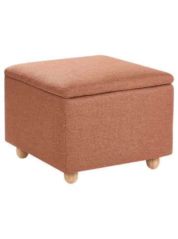 Beliani Pouf FERNDALE in Braun - (W) 60 x (H) 46 x (L) 60 cm