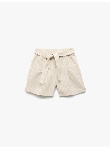 KOTON KURZHOSEN in Ekru Gestreift