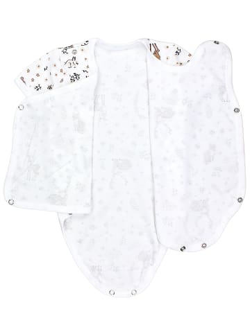 TupTam Baby Mädchen Kurzarm Wickelbody 5er Set in beige/rosa