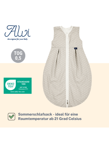 Alvi Mäxchen Sommer Schlafsack light Exclusiv in Graphic Taupe