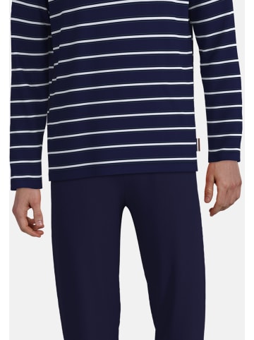 Bugatti Pyjama Modena in blau-dunkel-Ringel