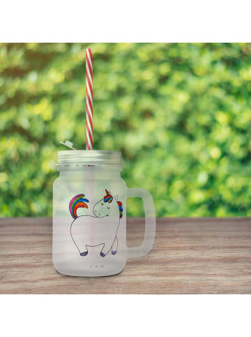 Mr. & Mrs. Panda Glas Einhorn Stolzieren ohne Spruch in Transparent