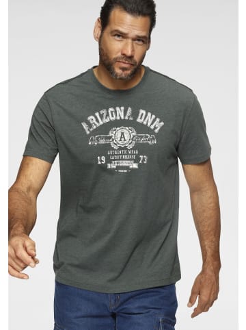 ARIZONA T-Shirt in dunkelgrün-meliert
