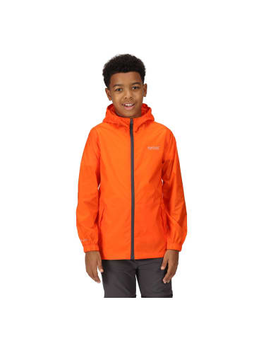 Regatta Regenjacke mit Packbeutel Kids in Blaze Orange