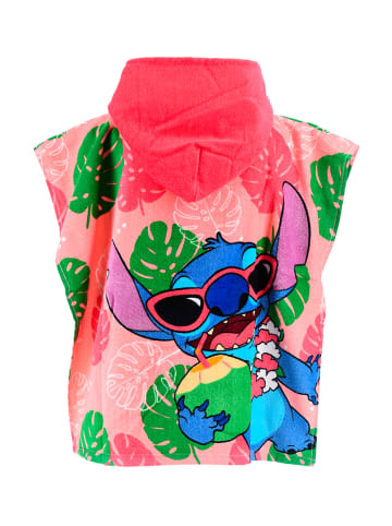 Stitch Kinder Badeponcho mit Kapuze aus Baumwolle 55x110 cm in Mehrfarbig