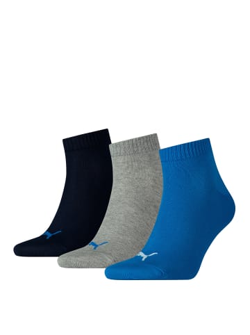 Puma Socken 3er Pack in Blau/Grau