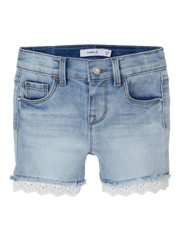 name it Shorts Denim Mid Waist Skorts in Blau