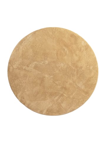 KADIMA DESIGN Teppich Kurzflor waschbar Einfarbig Wohnzimmer in Gelb