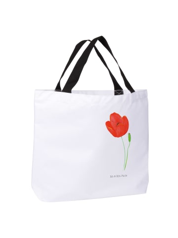 Mr. & Mrs. Panda Tasche Blume Mohnblume ohne Spruch in Weiß
