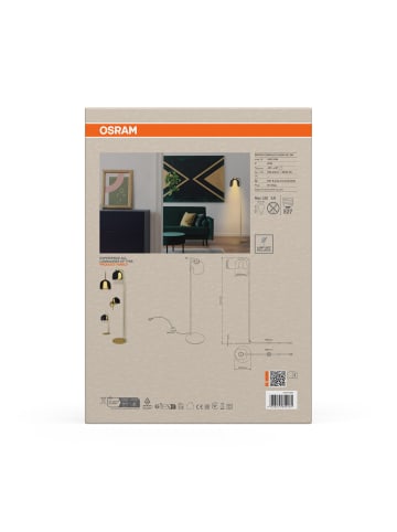 Osram Decor Corolle Floor Stehleuchte E27 Schwarz Metall