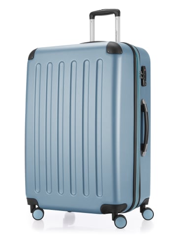 Hauptstadtkoffer Spree - Großer Koffer erweiterbar XL Trolley Aufgabegepäck, TSA, in Pool blau