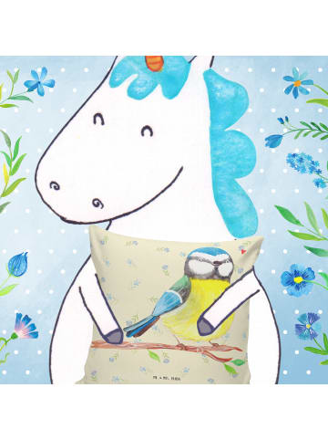 Mr. & Mrs. Panda Kissen 40x40 Vogel Blaumeise ohne Spruch in Blumig