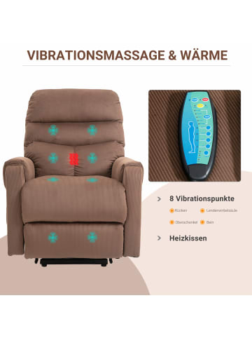 HOMCOM Aufstehsessel-83B x 93T x 110H cm-Braun