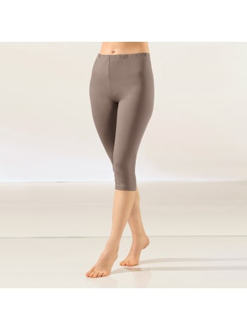 REDBEST Single-Jersey Capri-Leggings im 2er-Pack in taupe/schwarz