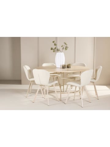 ebuy24 Essgruppe Copenhagen (7-teilig) Whitewash 140 x 140 cm