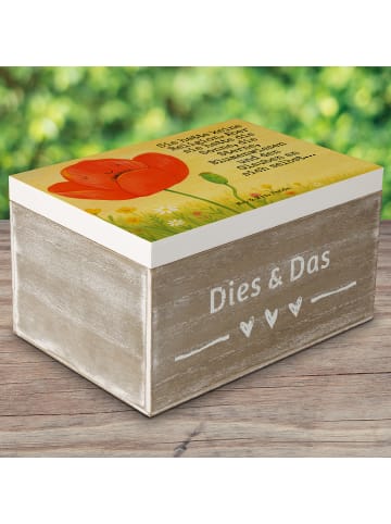 Mr. & Mrs. Panda Schatulle Blume Mohnblume Design mit Spruch in Weiß