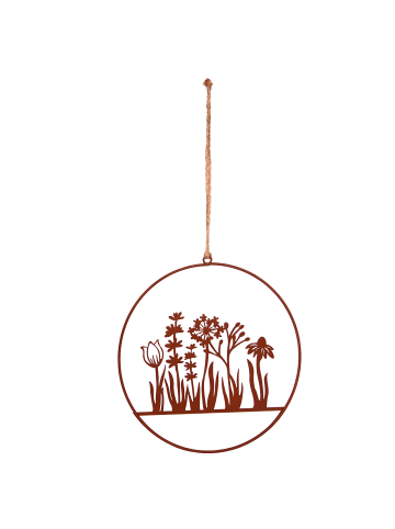 UNUS Aufhänger Blumenornament in Rost