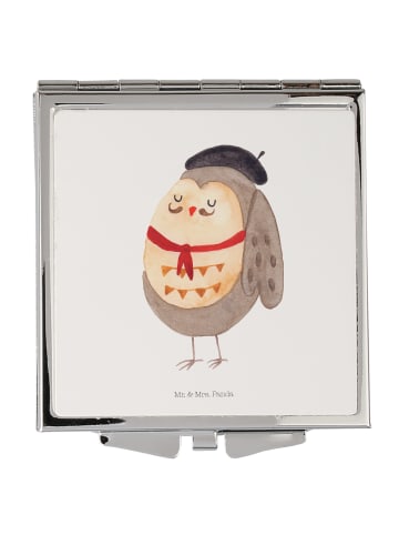 Mr. & Mrs. Panda Schminkspiegel Eule Frankreich ohne Spruch in Weiß