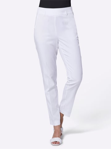 creation L Bügelfaltenhose in weiß