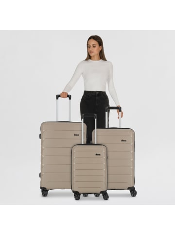 D&N Travel Line 4100 4 Rollen Kofferset 3-teilig in taupe