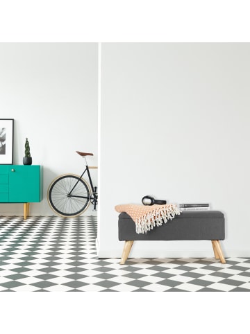 relaxdays Sitzbank in Grau - (B)79,5x (H)39,5 x (T)39,5 cm