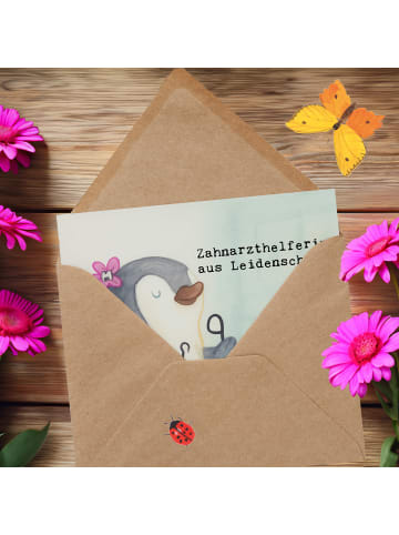 Mr. & Mrs. Panda Einladungskarte Zahnarzthelferin Leidenschaft D... in Weiß