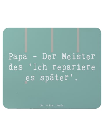 Mr. & Mrs. Panda Mousepad Spruch Papa Meister mit Spruch in Meeresbrise