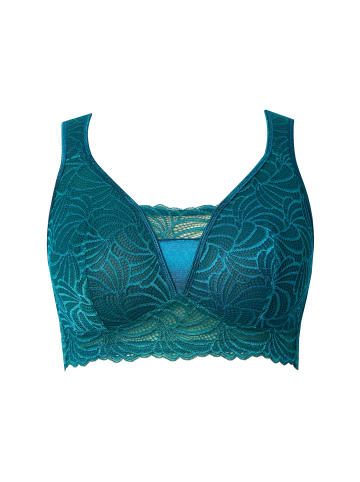 Ulla Popken BH ohne Bügel in kräftiges petrol