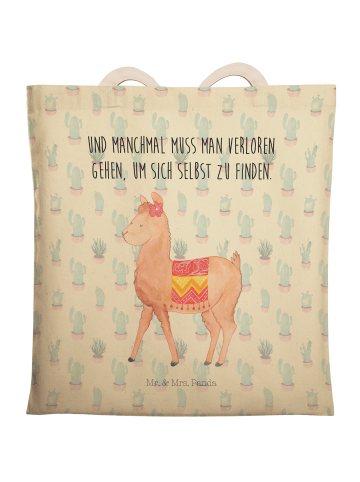 Mr. & Mrs. Panda Shopper Alpaka Stolz mit Spruch in Kaktus Grün