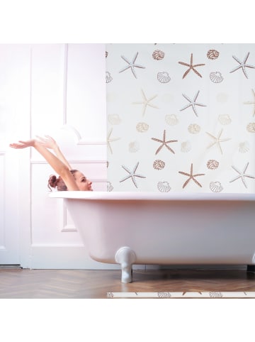 relaxdays Duschrollo Ocean in Semitransparent - (L)240 x (B)120 cm