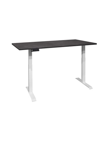 58 aufm Kessel SCHREIBTISCH höhenverstellbar elektrisch Edithe 120x70 weiß/schwarzstahl