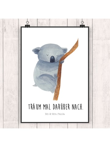 Mr. & Mrs. Panda Wandbild Koalabär mit Spruch in Weiß