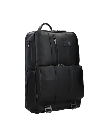 Piquadro Urban Air Rucksack Leder 44 cm Laptopfach in black