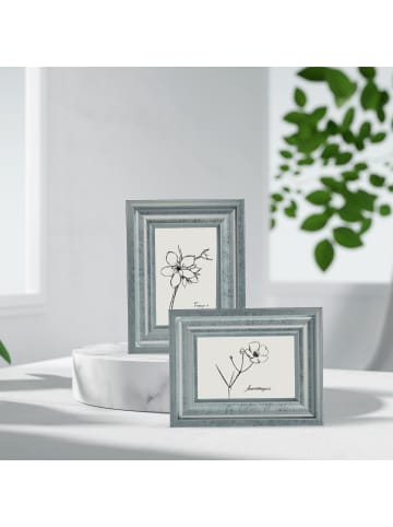 2 x Bilderrahmen in Silber - 15 x 20 cm