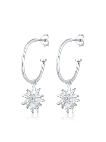 Elli Ohrringe 925 Sterling Silber Edelweiss, Trachtenschmuck in Silber