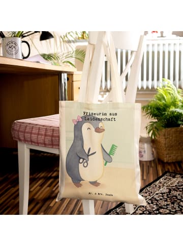 Mr. & Mrs. Panda Tasche Friseurin Leidenschaft Design mit Spruch in Weiß