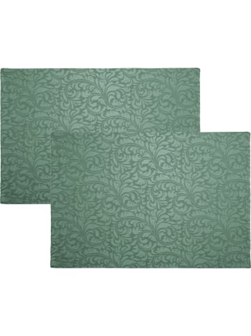 Erwin Müller Jacquard, Baumwollmischung, Gewebt Tischset 2er-Pack Hamm in salbei