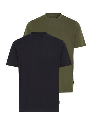 BLEND Rundhalsshirt BHIVO 2 pack in Grün