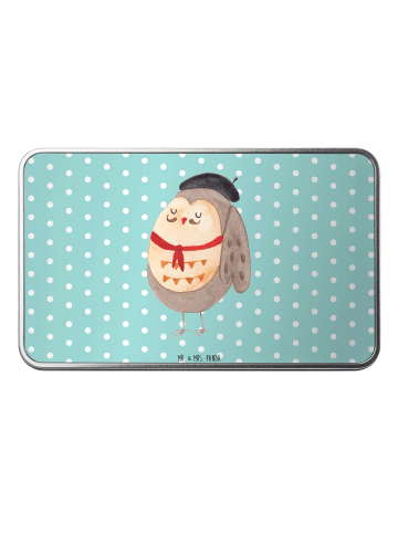 Mr. & Mrs. Panda Aufbewahrungsbox Eule Frankreich ohne Spruch in Türkis Pastell