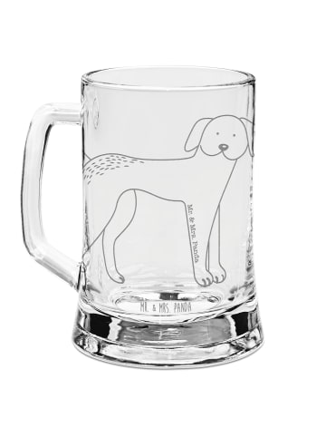 Mr. & Mrs. Panda Gravur Bierkrug Hund Dogge ohne Spruch in Transparent
