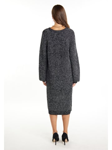 faina Damen Strickkleid in Schwarz Melange Silber